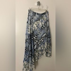 INC Asymmetrical Printed Midi Skirt